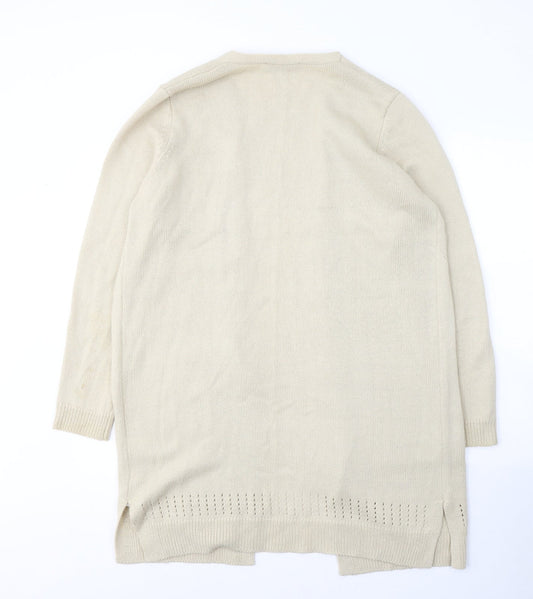 Womens UK Size M Oasis Beige Cardigan Jumper