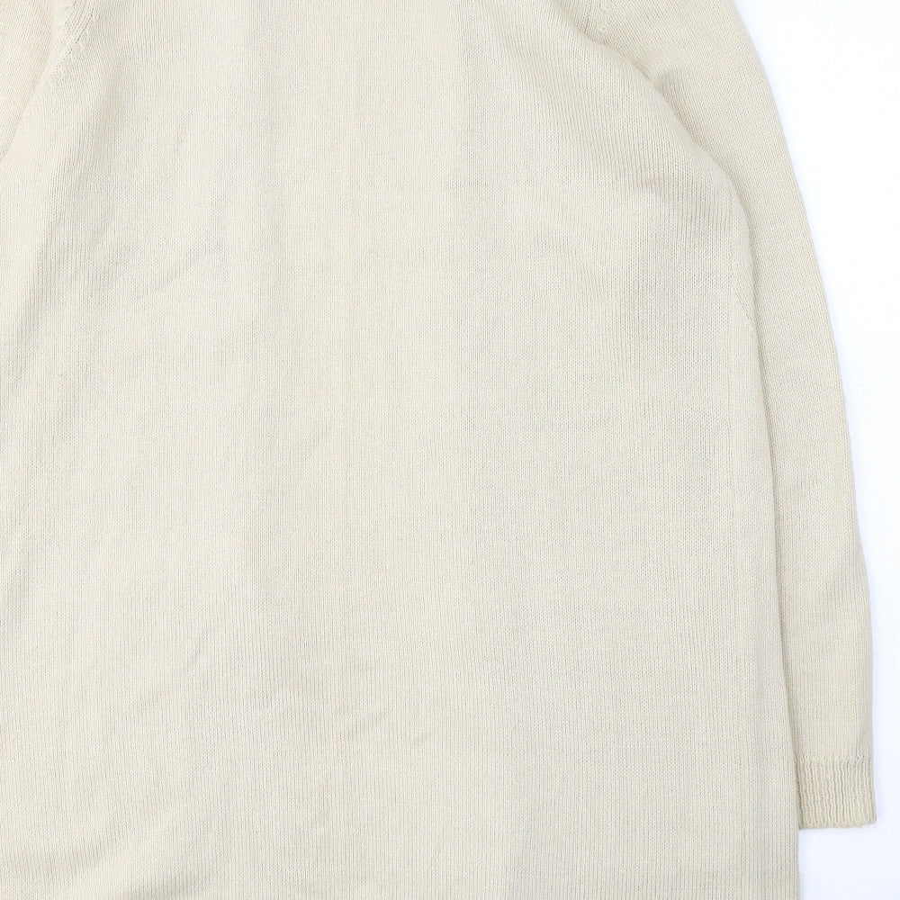 Womens UK Size M Oasis Beige Cardigan Jumper