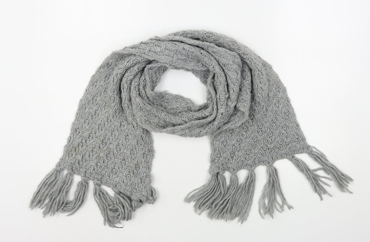 Preworn Womens Grey Polyester Scarf