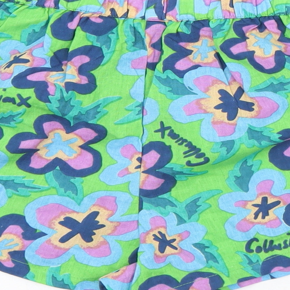 COLLUSION Womens Multicoloured Floral Cotton Hot Pants Shorts Size 6 Regular