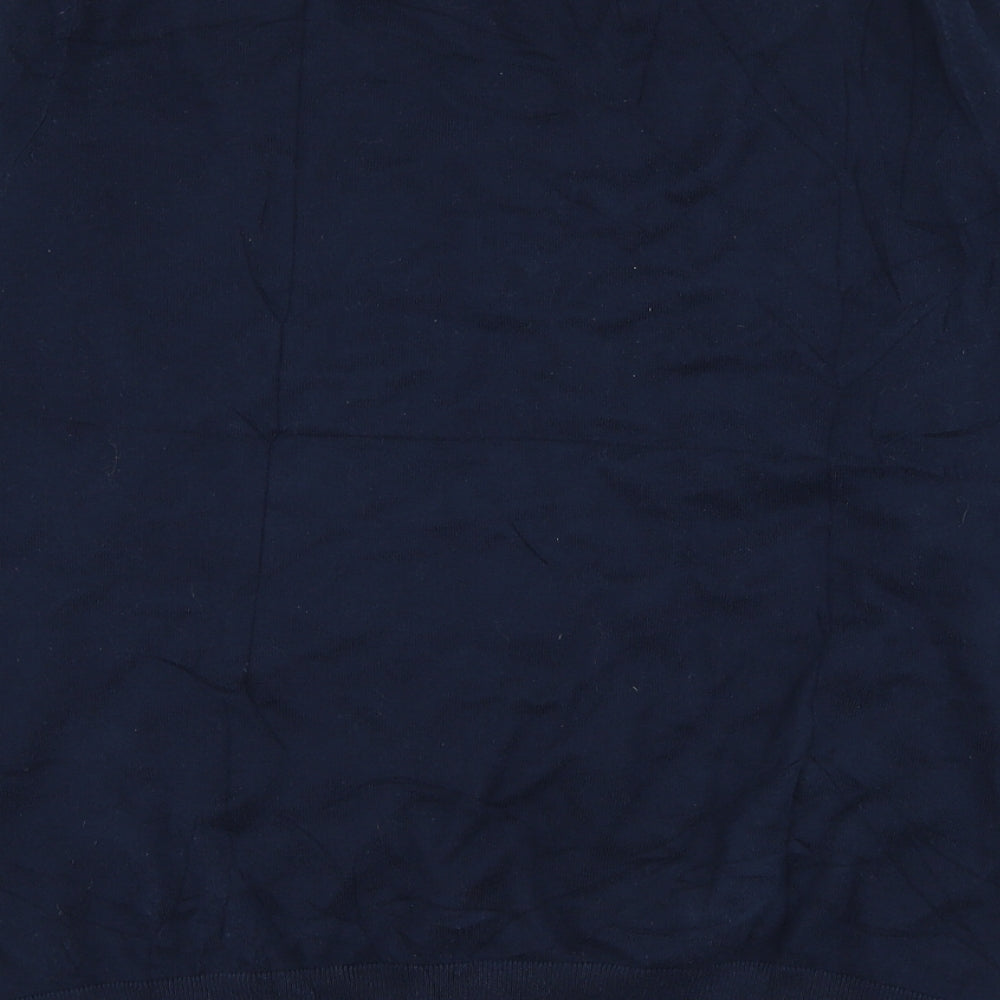 LFTMAN Mens Blue Round Neck Cotton Pullover Jumper Size 2XL