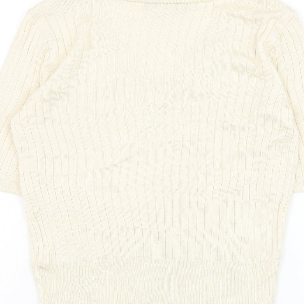 Womens UK Size 10 Marks and Spencer Beige Pullover Jumper