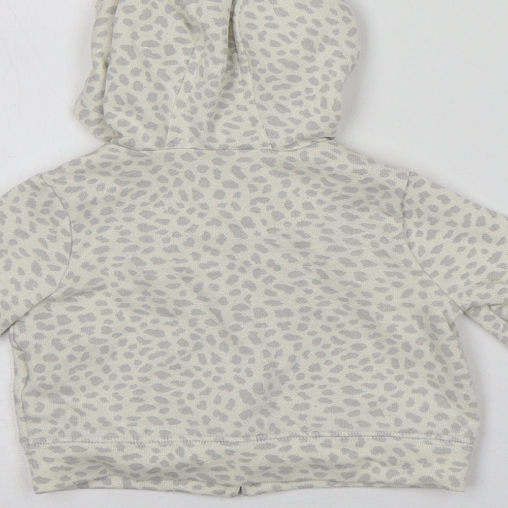 Gap Baby Multicoloured Animal Print Cotton Full Zip Jumper Size 0-3 Months