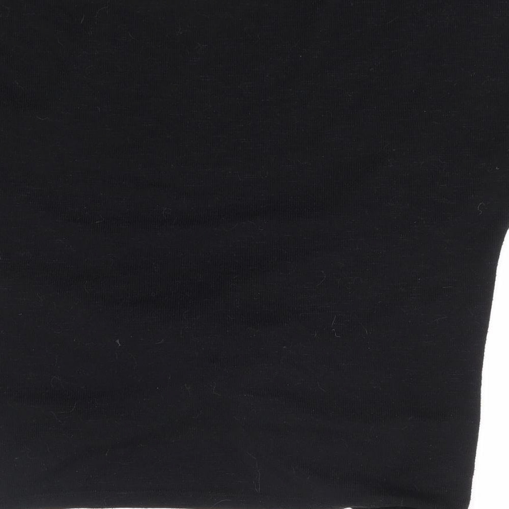 Womens UK Size M New Look Black Jersey T-Shirt