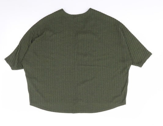 Womens UK Size S New Look Green Jersey T-Shirt