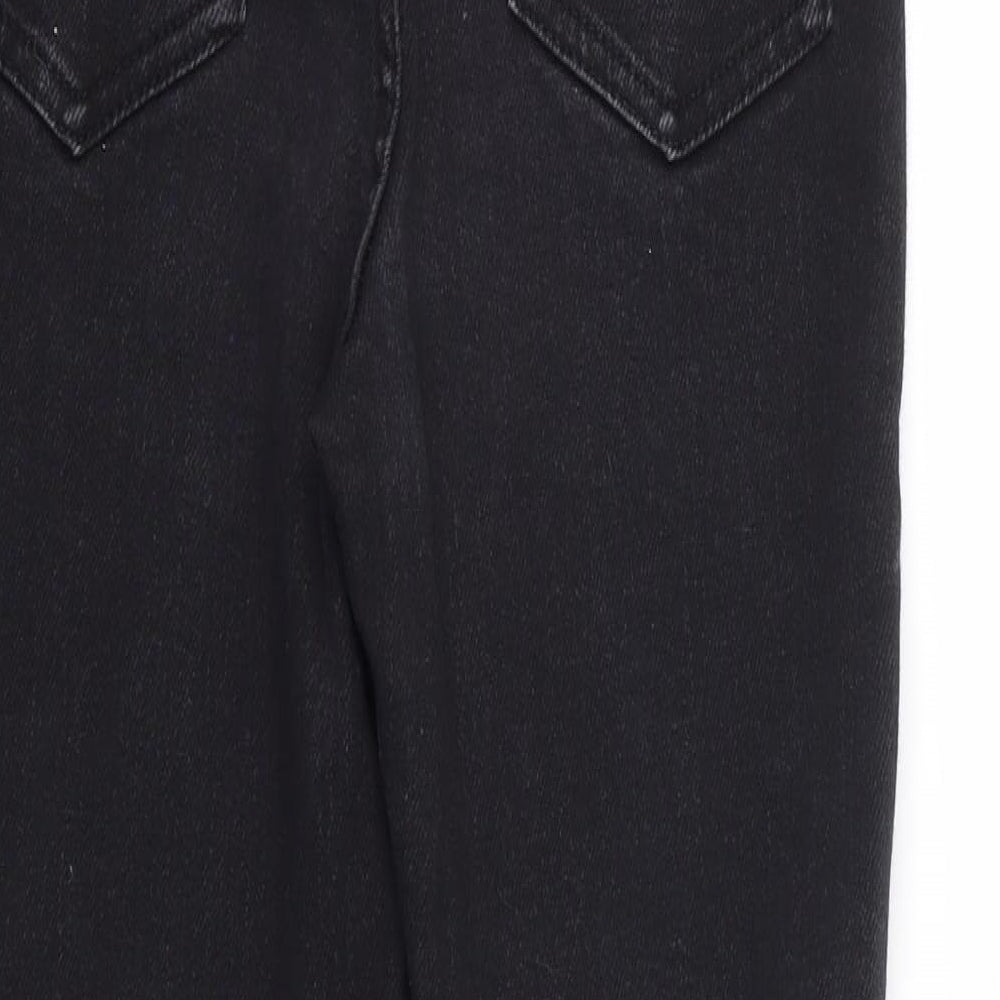 New Look Womens Black Cotton Skinny Jeans Size 10 L25 in Extra-Slim Zip