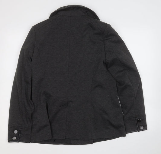 Principles Womens Grey Trench Coat Blazer Size 14