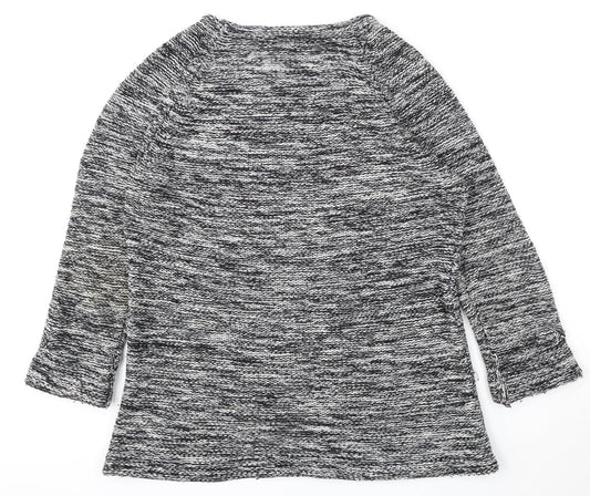 F&F Womens Grey Round Neck Polyester Pullover Jumper Size L