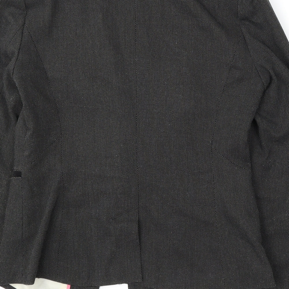 NEXT Womens Grey Polyester Jacket Blazer Size 10