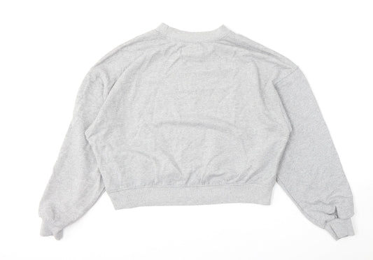 Womens UK Size L Pull&Bear Grey Pullover Sweatshirt