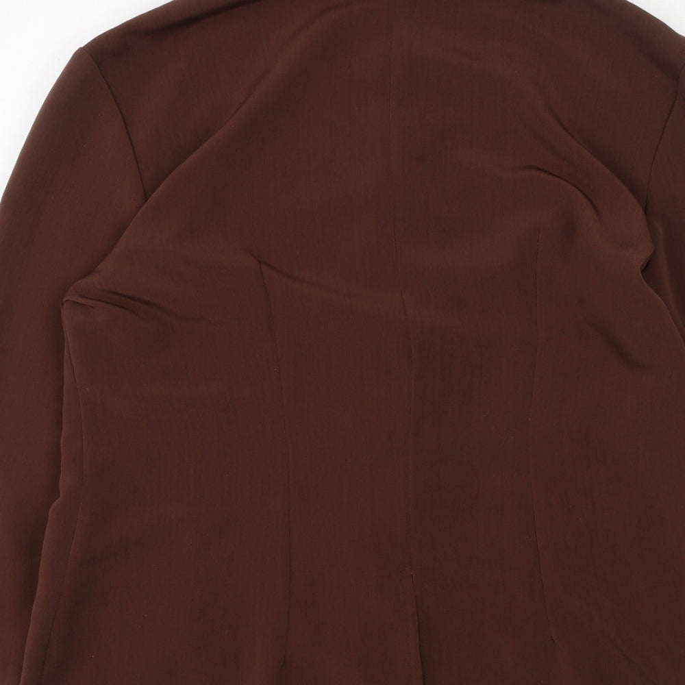 aygin Womens Brown V-Neck Polyester Cardigan Jumper Size M