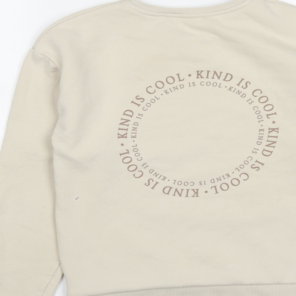 George Girls Beige Cotton Pullover Sweatshirt Size 12-13 Years - Kind Is Cool
