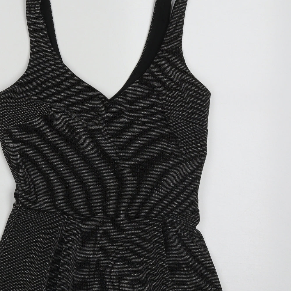 Womens UK Size 8 River Island Black Basic Tank