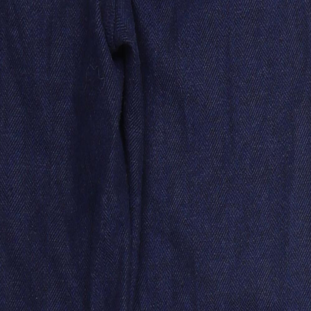 Womens UK Size 12 Preworn Regular Fit Blue Trousers