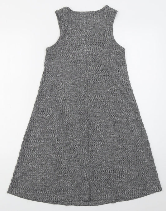 Innocence Womens Grey Polyester Tank Dress Size 8 Round Neck Pullover