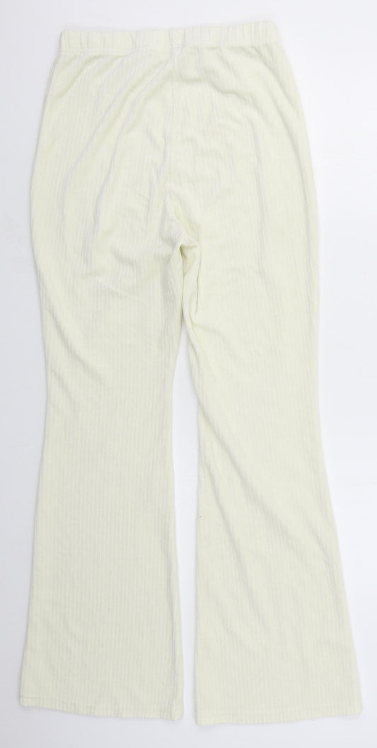 Womens UK Size M H&M Regular Fit Ivory Trousers