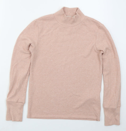 Womens UK Size L Stradivarius Pink Pullover Jumper