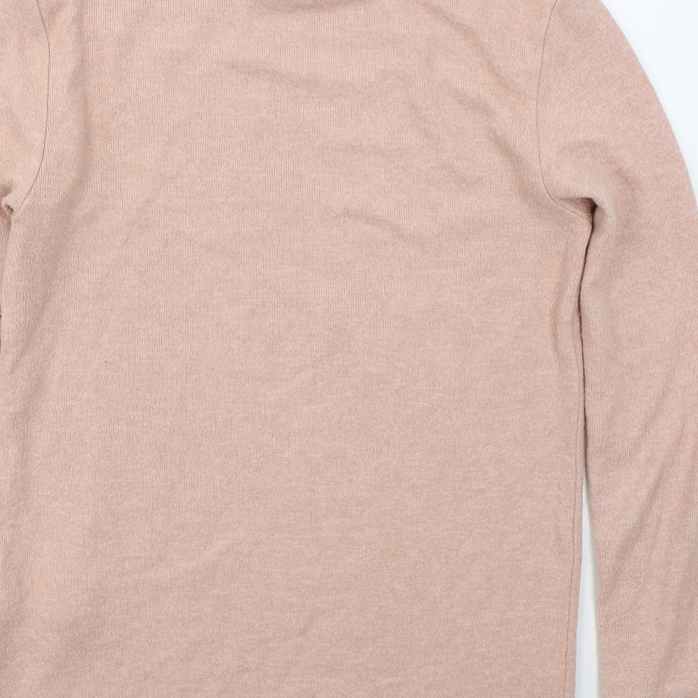 Womens UK Size L Stradivarius Pink Pullover Jumper