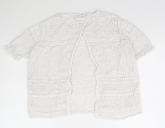 George Womens Ivory Scoop Neck Cotton Pullover Jumper Size 18