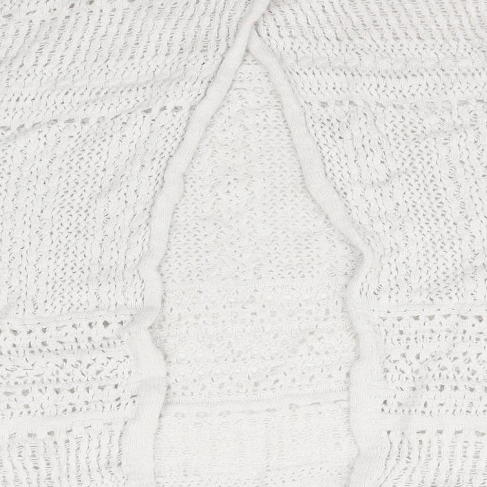 George Womens Ivory Scoop Neck Cotton Pullover Jumper Size 18