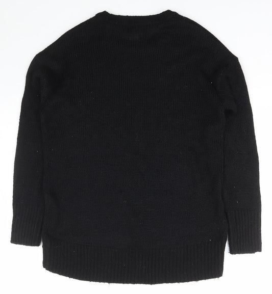 Womens UK Size S New Look Black Pullover Jumper