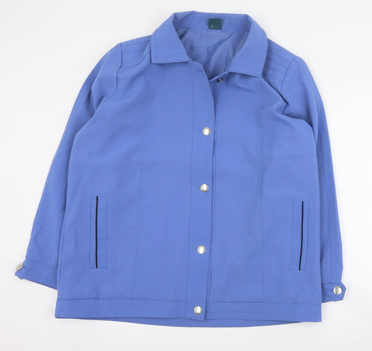 Amber Womens Blue Pea Coat Coat Size 18 Snap