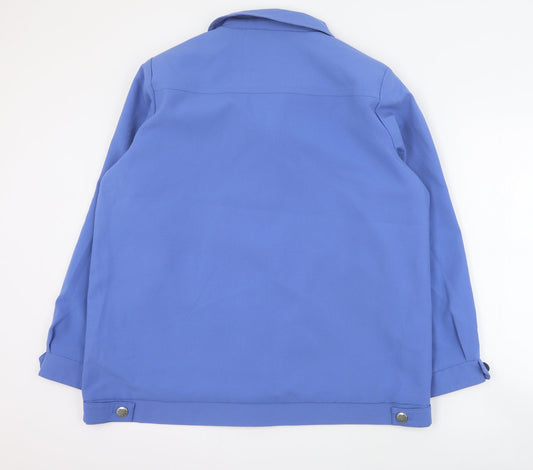 Amber Womens Blue Pea Coat Coat Size 18 Snap