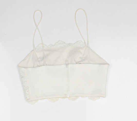 Womens UK Size 12 Topshop White Camisole Tank