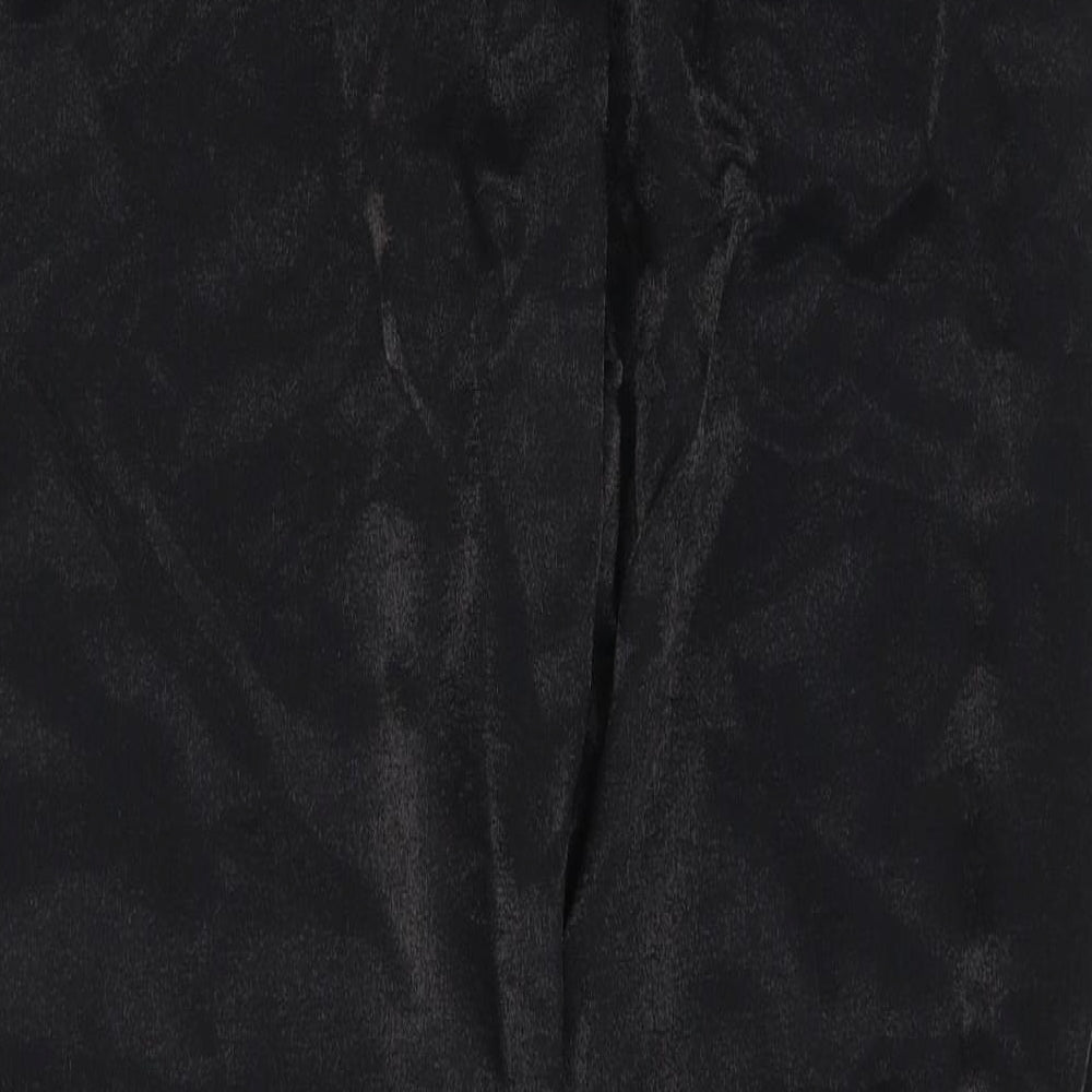 Womens UK Size 14 Preworn Regular Fit Black Trousers