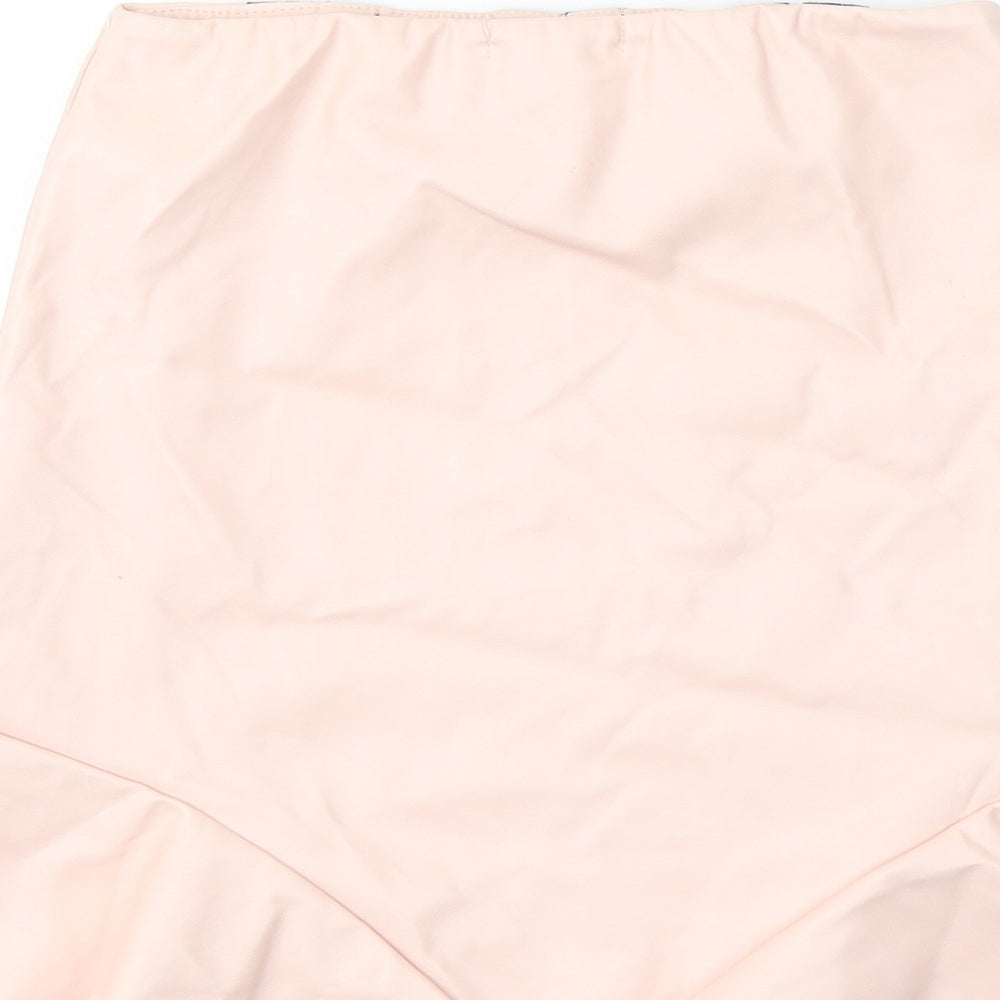 PRETTYLITTLETHING Womens Pink Polyester Trumpet Skirt Size 6