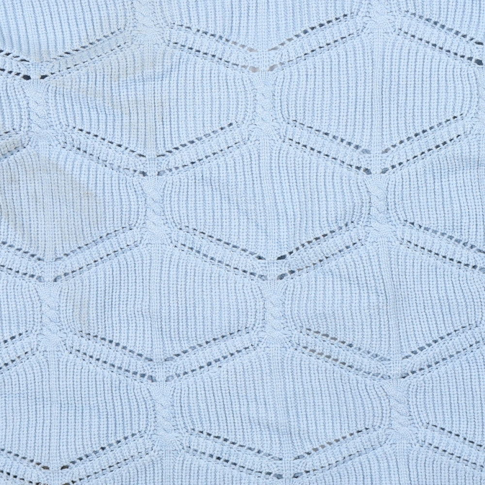 Kaleidoscope Womens Blue V-Neck Viscose Cardigan Jumper Size 12