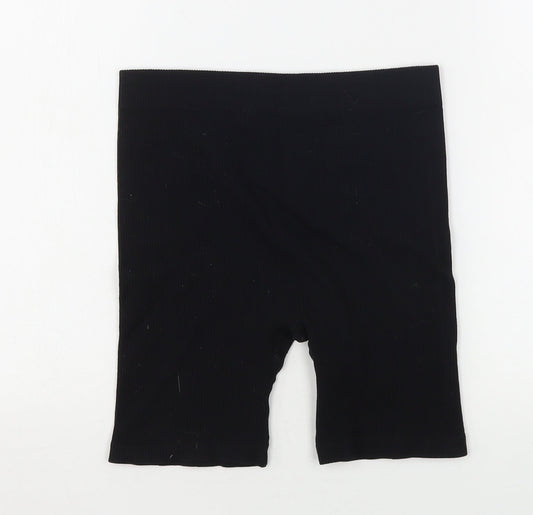 Dunnes Stores Womens Black  Polyamide Biker Shorts Size M L7 in Regular