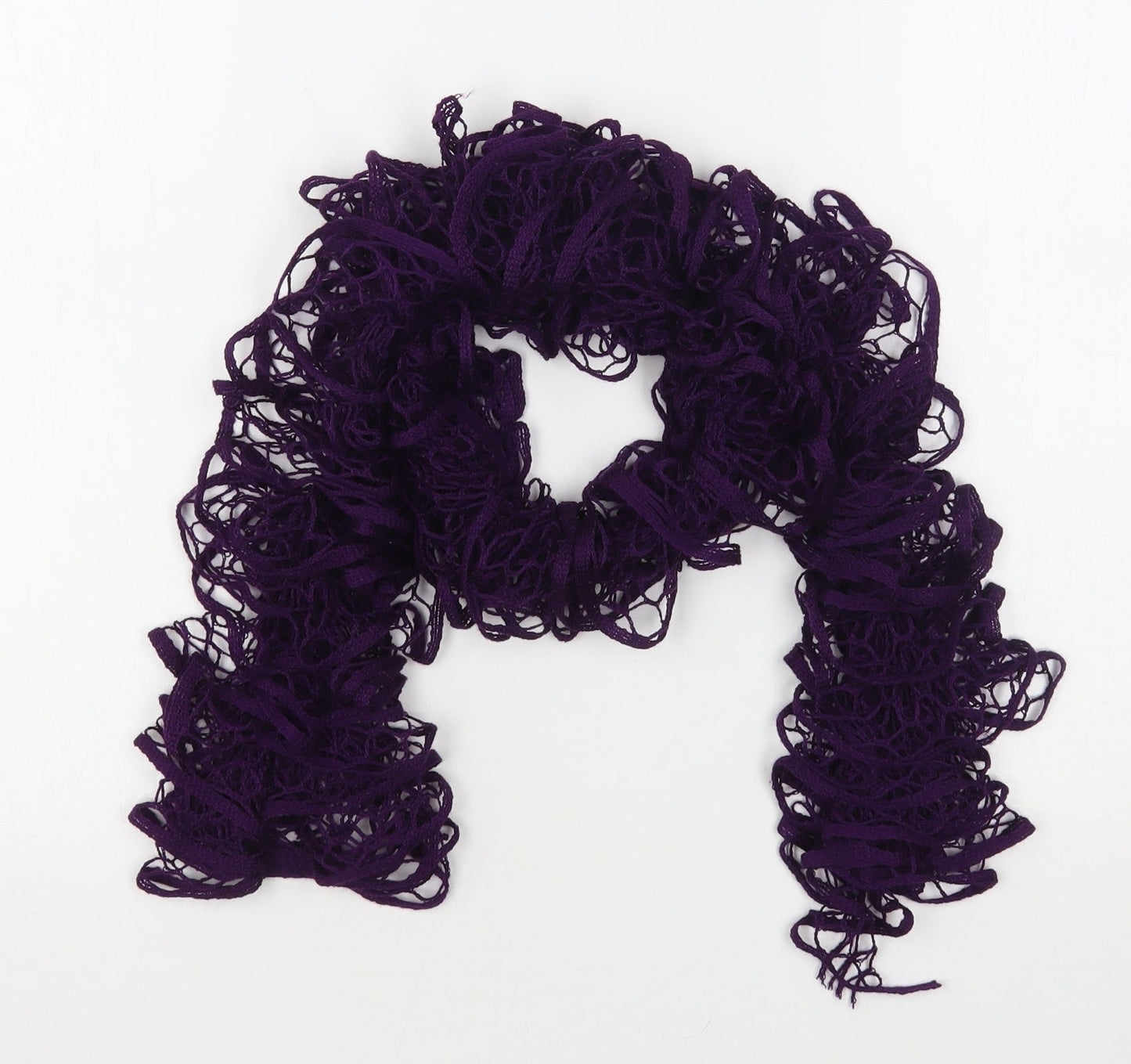 Preworn Womens Purple Polyester Scarf