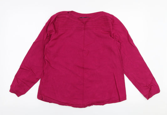 Womens UK Size 16 bonmarche Pink Pullover Jumper