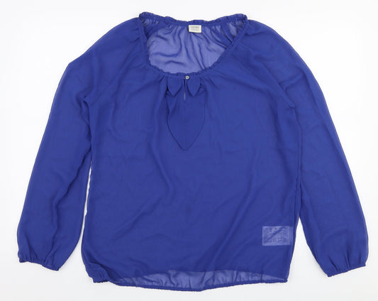 Womens UK Size 14 Esprit Blue Basic Blouse