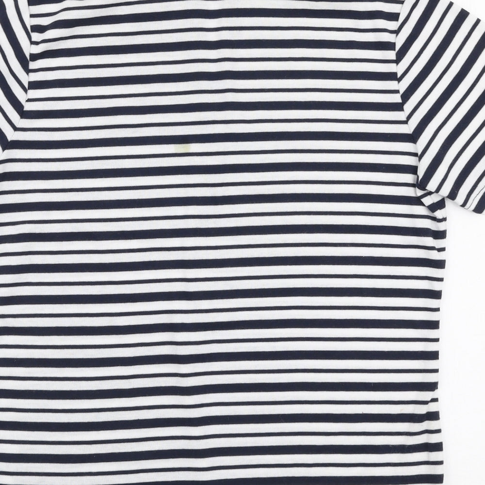 Womens UK Size M Fabrizio Blue Basic Polo