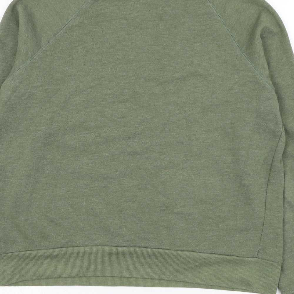 H&M Womens Green Cotton Pullover Sweatshirt Size S Pullover