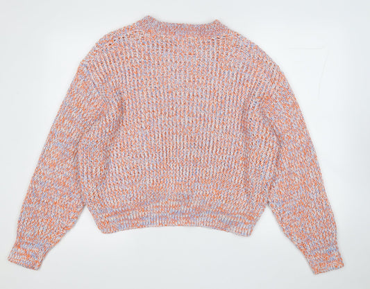 Womens UK Size M H&M Orange Pullover Jumper