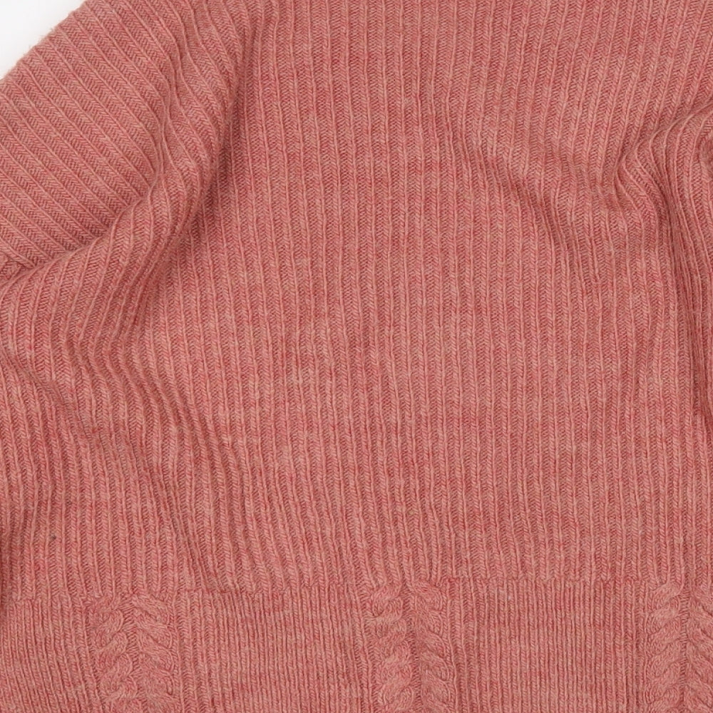 George Womens Red Round Neck Acrylic Pullover Jumper Size 12