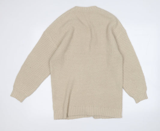 Womens UK Size XS Divided Beige Cardigan Jumper