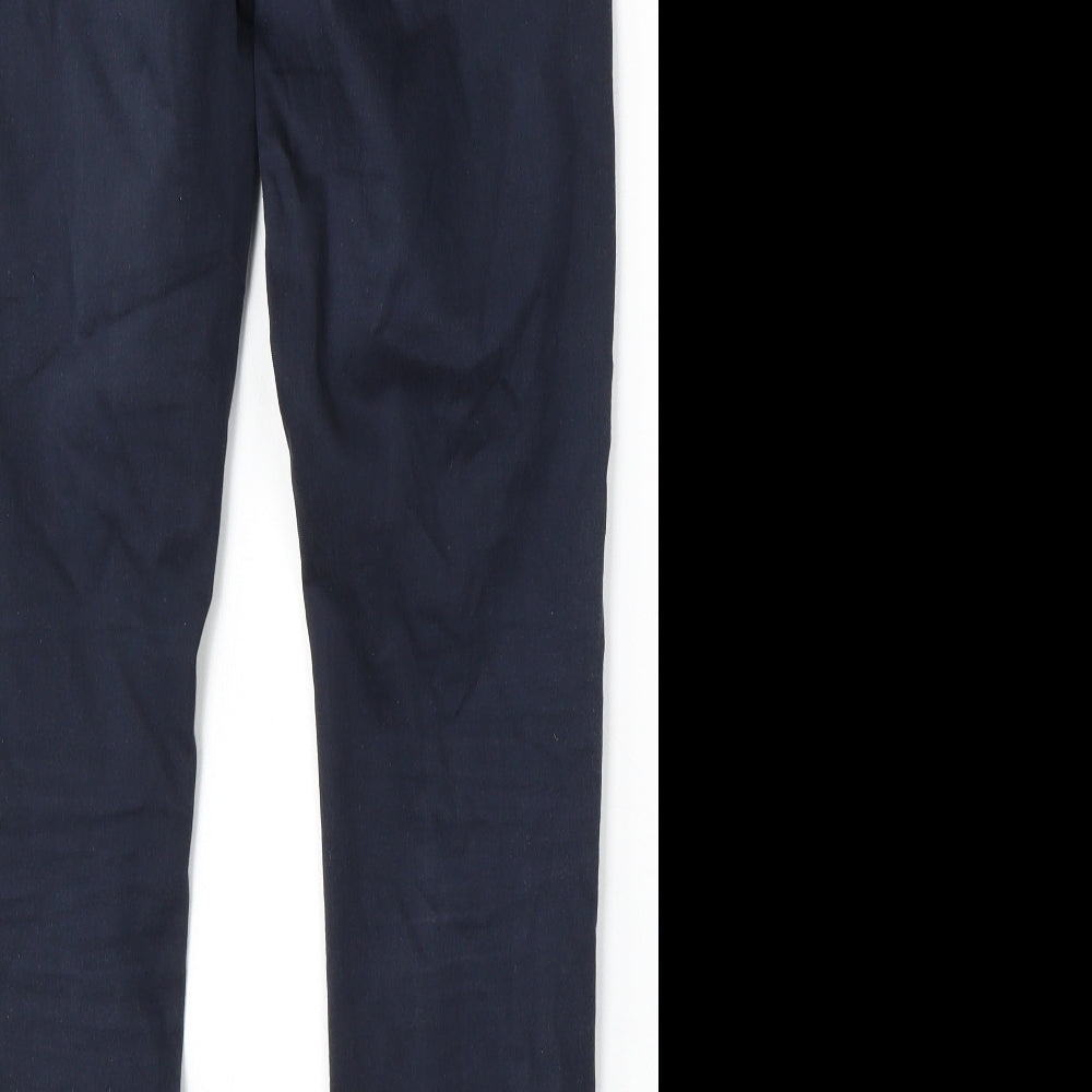 NEXT Womens Blue Cotton Skinny Jeans Size 8 L29 in Regular Button