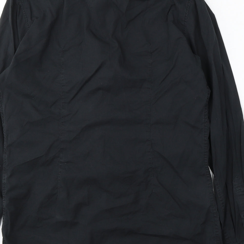Mens UK Size S Mexx Black Button-Up Long Sleeve Casual Shirt