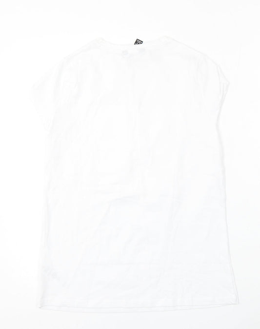Womens UK Size 8 New Look White Basic T-Shirt