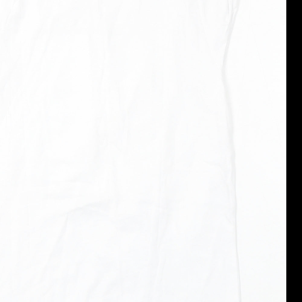 Womens UK Size 8 New Look White Basic T-Shirt