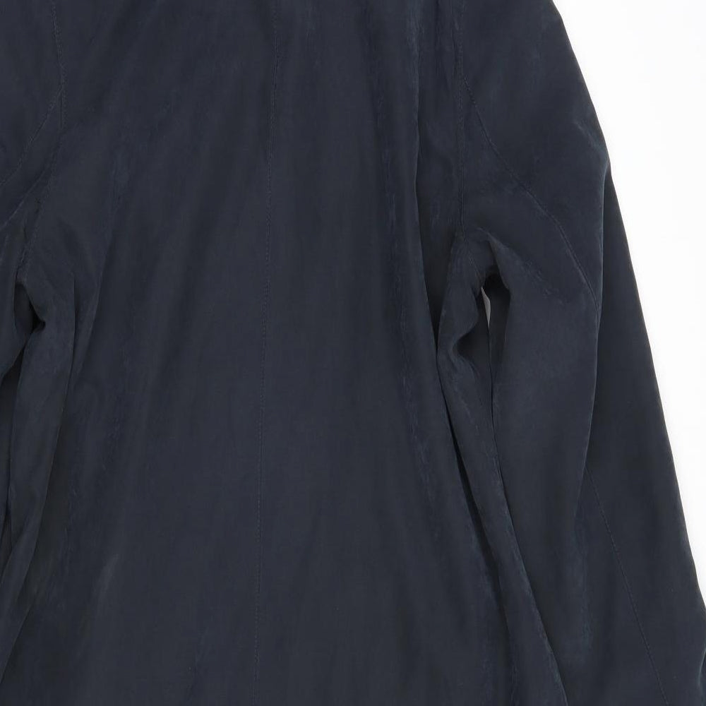 Womens UK Size 12 David Barry Blue Rain Coat