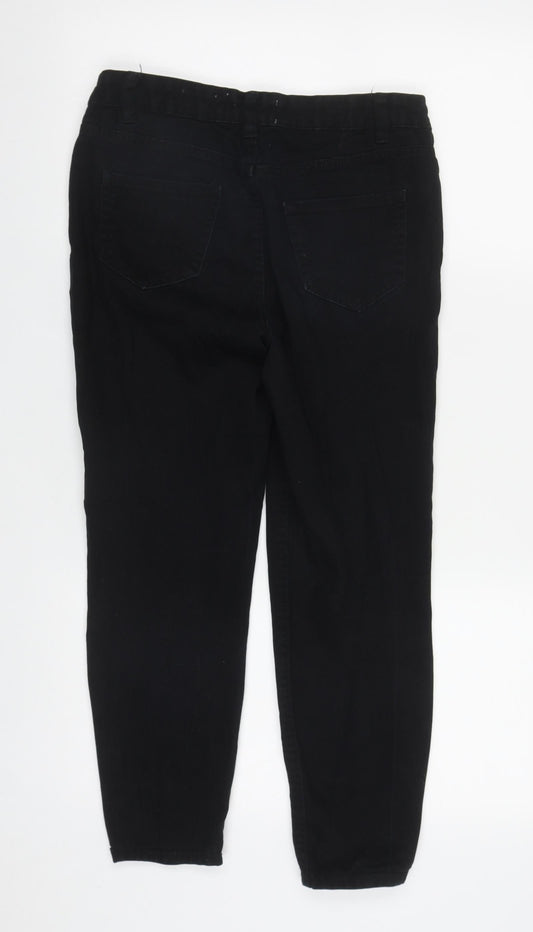 New Look Womens Black Cotton Skinny Jeans Size 8 L24 in Regular Zip