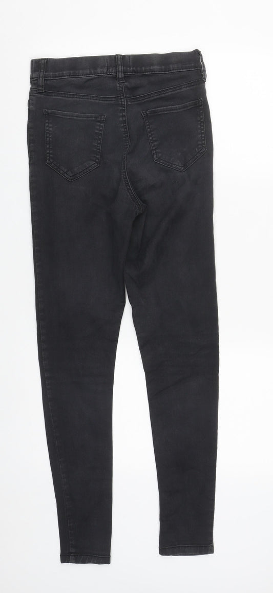 F&F Womens Black Cotton Jegging Jeans Size 10 L29 in Regular