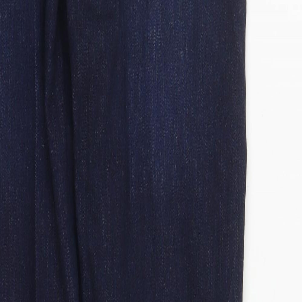 Lasula Womens Blue Cotton Straight Jeans Size 8 L27 in Regular Zip