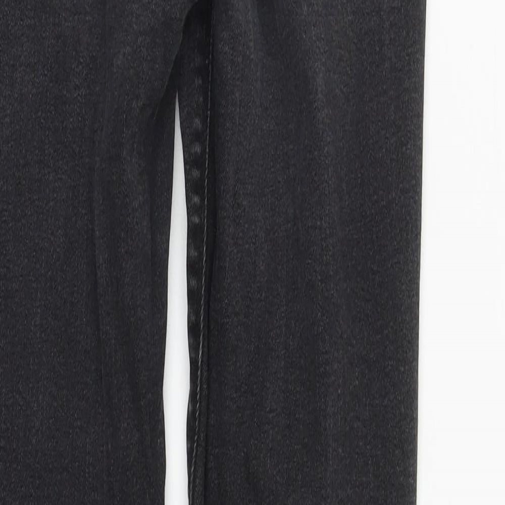 Denim & Co. Womens Black Cotton Straight Jeans Size 8 L30 in Regular Zip