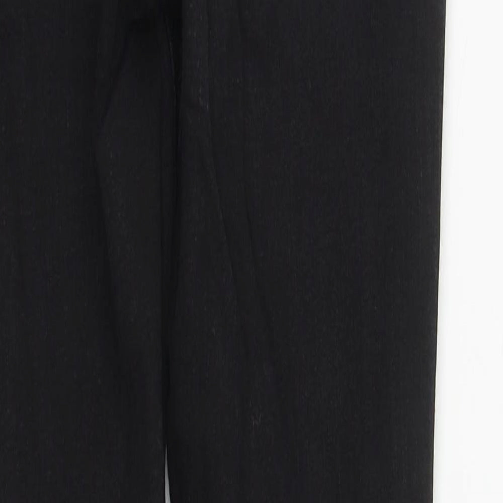 Denim & Co. Womens Black Cotton Straight Jeans Size 8 L27 in Regular Zip